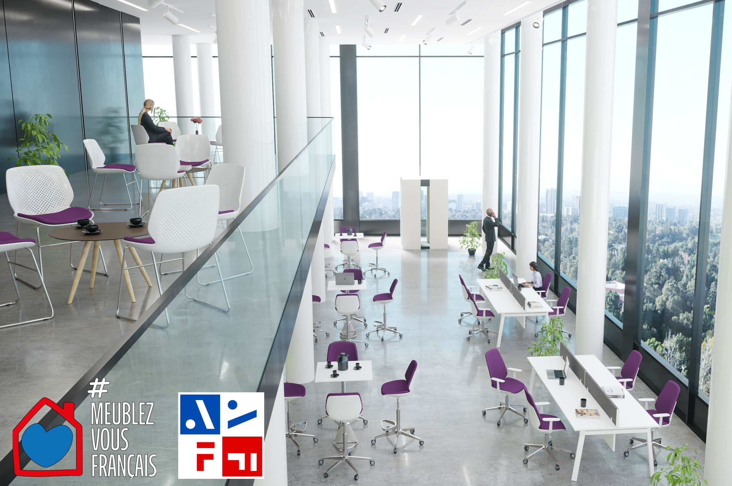 Eurosit s’engage au côté de L'Ameublement français à promouvoir l’Industrie Française. Avec Graziella Grobost et Fanny Dabot.