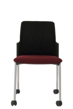 AC100 - Eurosit -Fauteuil - Tapissé - 4 pieds roulettes